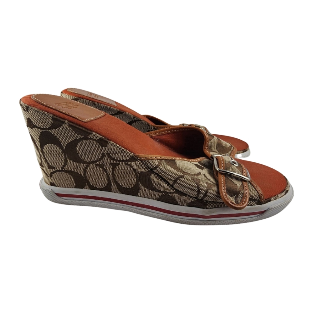 Coach Alyssa Wedge Sandals 10B excellent condition